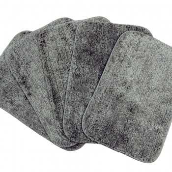 Market Fairy Door Mats Pack of 5 - Gray | Anti-Skid Microfiber Floor Mats for Home, Bathroom, Kitchen, Bedroom, Entrance | Soft, Super Absorbent, Washable & Quick Drying